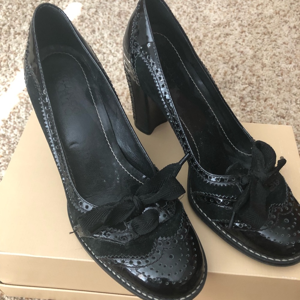 Black tuxedo heels